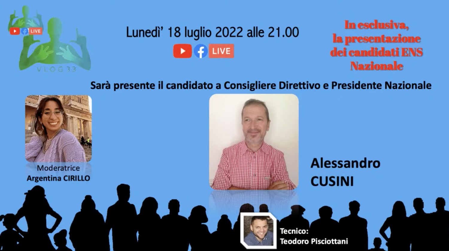 Presentazione del candidato a Consigliere Direttivo e Presidente Nazionale ENS Alessandro Cusini – 18 luglio 2022
